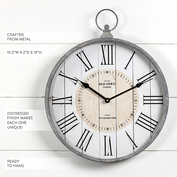Metal Pendant Large Wall Clock