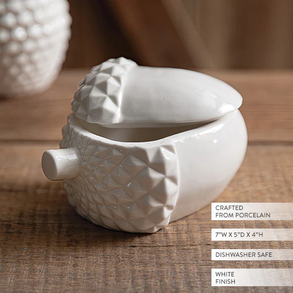 Porcelain Acorn Jar