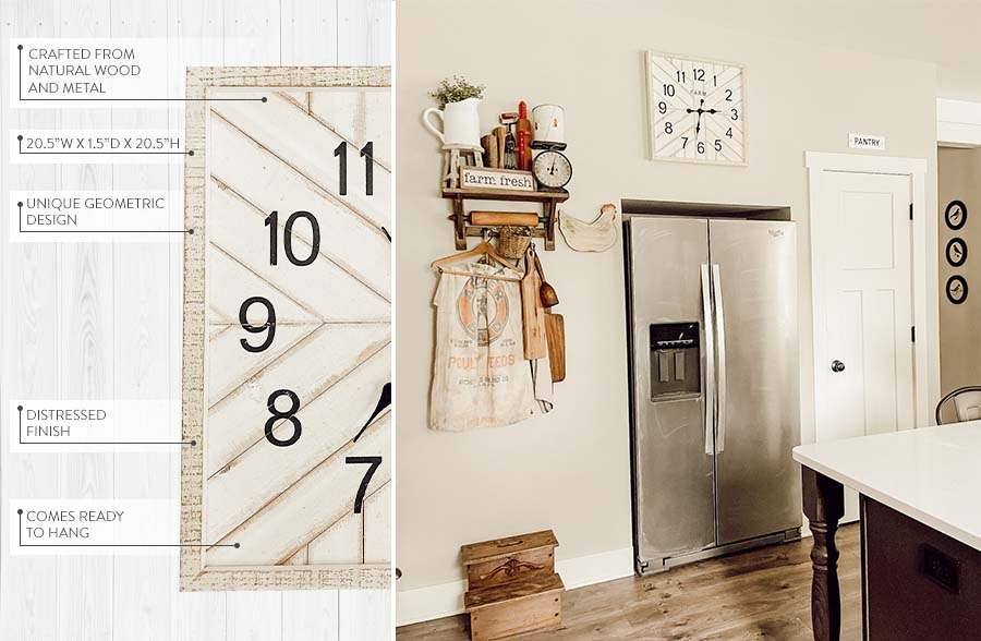 Geometric Wooden Plank Wall Clock