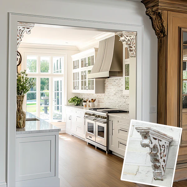 Ornate Distressed Corbel Shelf