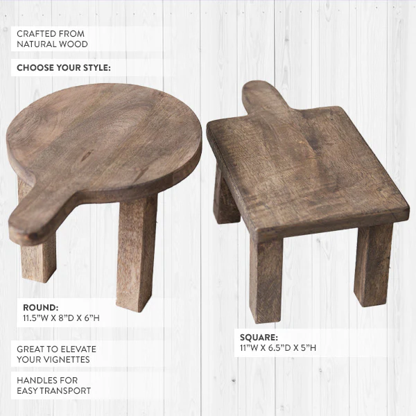 Wooden Pedestal Riser, Pick Your Style
